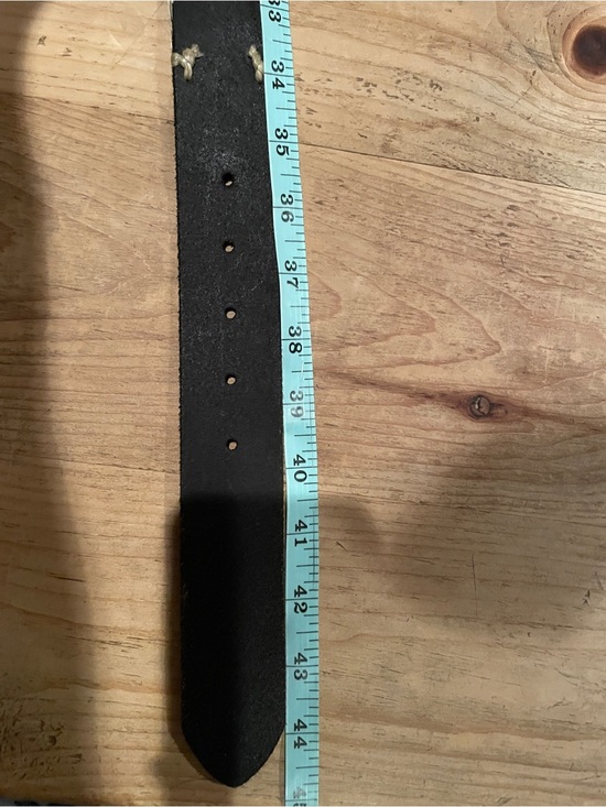 Lucky Brand Leathef VTG Black Brown Contrast Stitch Belt Rare EUC L XL main image 4